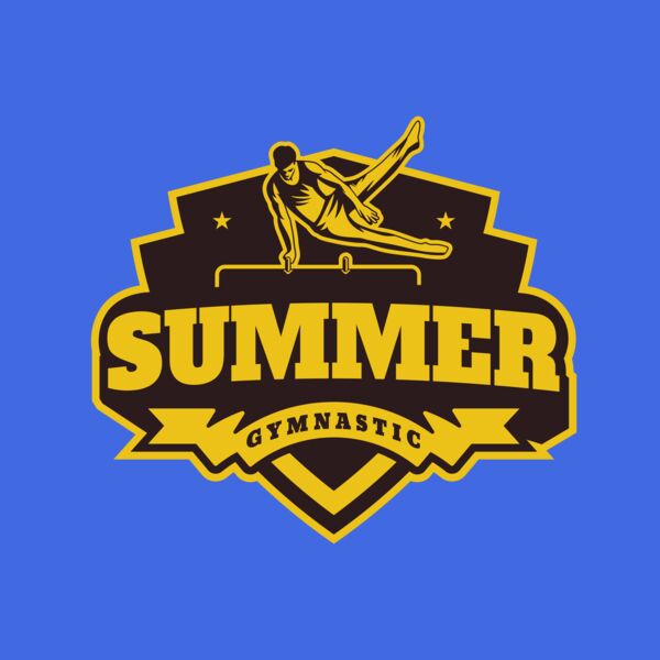 Summer Gymnastic logo template Thumbnail