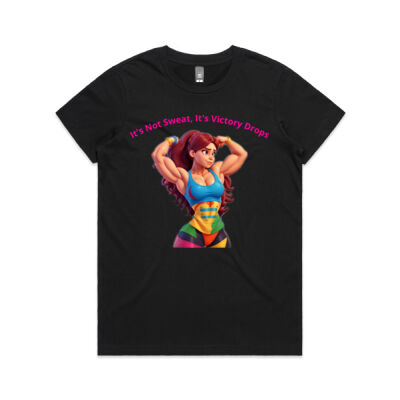 It's Not Sweat It's Victory Drops Female Tee. Thumbnail