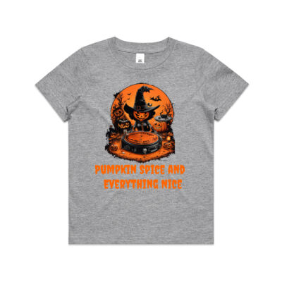 Pumpkin Spice and Everything Nice Kids Tee. Thumbnail