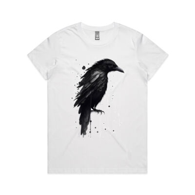 Women's Raven water colour shirt. Thumbnail