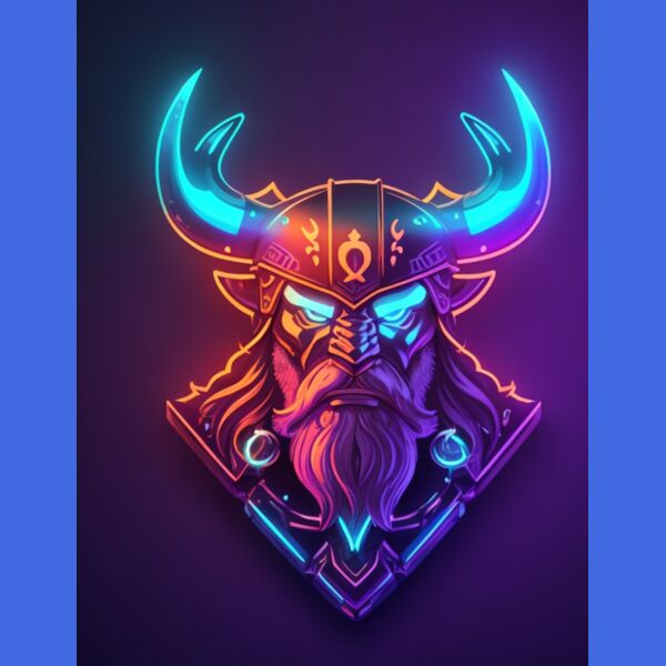 Neon Viking facing. Thumbnail