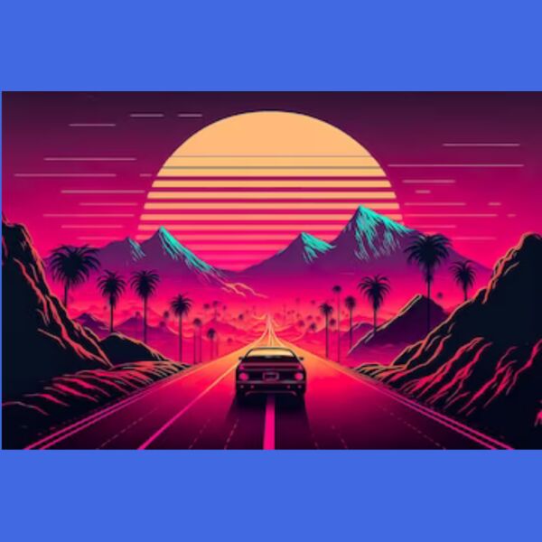 Retro Landscape - Synthwave. Thumbnail